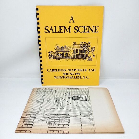 Vintage Old Salem Winston-Salem North Carolina Needlepoint Pattern & Booklet - Picture 1 of 9